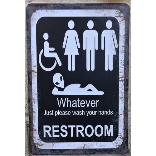 Toilet Retro Metal Tin Sign Plaque Poster Wall Decor Art Shabby Chic Gift