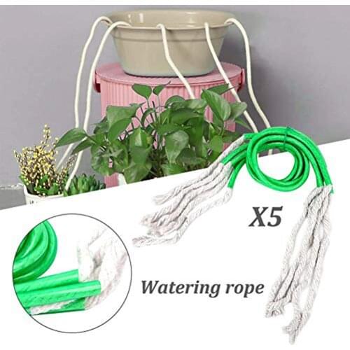 5Pcs Self Watering Cotton Core Rope DIY Planter Pot Irrigation Auto Waterer Tool