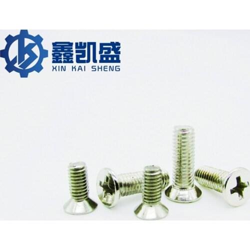 100PCS M1.2 GB819 Cross Groove Countersunk Head Machine Screw Nickel Plated / Black / Stainless Steel 304 Computer Service Screw