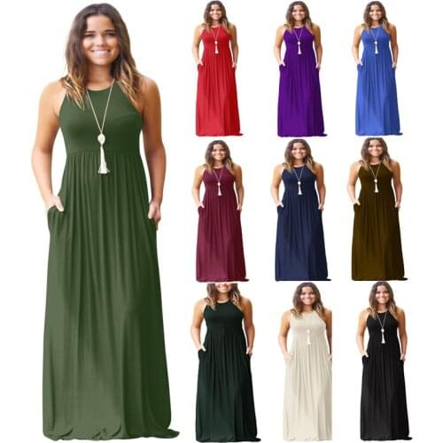Women Summer dress 2021 robes supply Europe the United States womens dresses leisure pocket dress vestido de mujer CHF9082