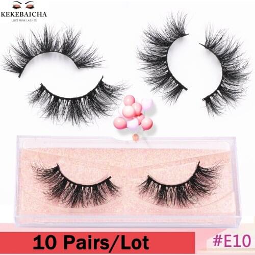10 Pairs Eyelashes 3D Mink Lashes Full Volume Fluffy Soft Lightweight Thick False Eyelashes 5D Mink Lashes Bulk Eyelashes Makeup
