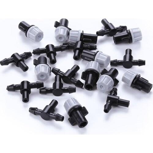 10pcs Mist Spray Sprinklers + Tees Connector Nozzles Irrigation Water Control Sprayer Drip Irrigation Garden Mist Sprinker New