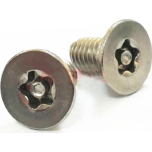 15Pcs M3 M4 304 Stainless Steel Five-star with Column Screws Countersunk Head Flat Bolts 5mm-16mm Length