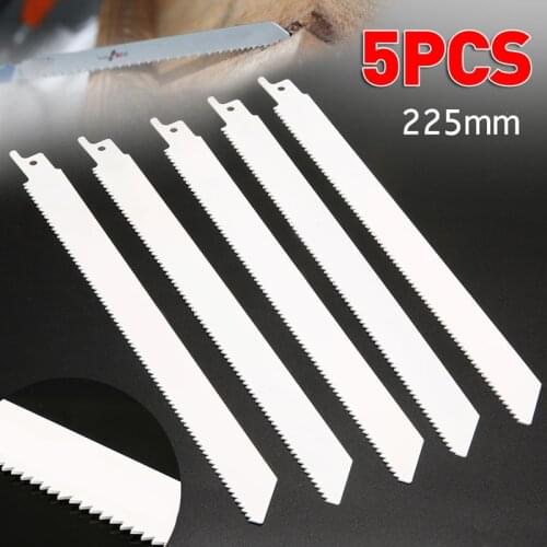 5Pcs Metal Flexible Saw Blades S1122 Reciprocating Saw Blades 10tpi For BOSCH For Woodworking 225mmx19mmx0.9mm