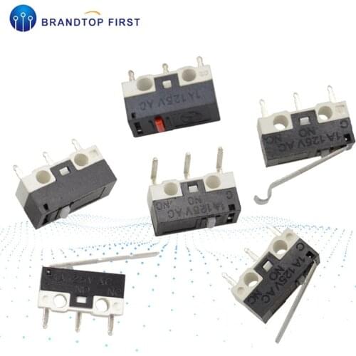 5Pcs Mini Micro Limit Switch 3 Pins PCB Terminals Roller Arc lever Snap Action Push Microswitches