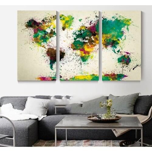 Abstract Color Map Diamond Painting 5D Large diy Full Square Round Diamond Embroidery landscape Mosaic Triptych Decor AA2617