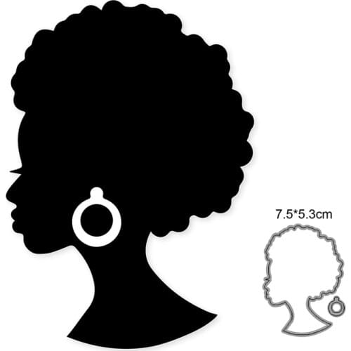 African girl Metal Cutting Dies Stencils Die Cut for DIY Scrapbooking Album Paper Card Embossing