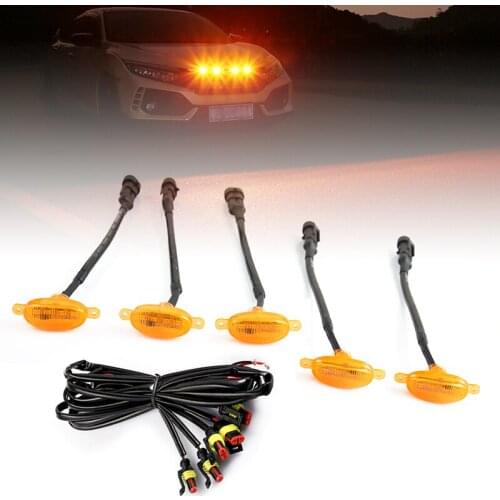 Car Front Amber Grille LED Light Lamp ABS Fit For Toyota Tundra 2014 2015 2016 2017 2018 2019 2020