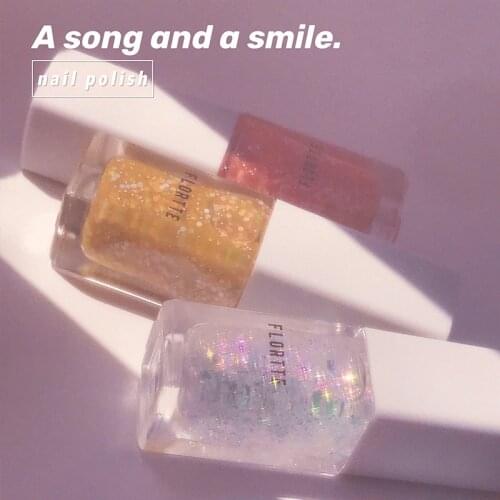 Sequin Glitter Matte Effect Nail Polish Free Baking Quick-Drying Lasting Non-Tearable Healthy Nail Varnish DIY Manicure Art Tool