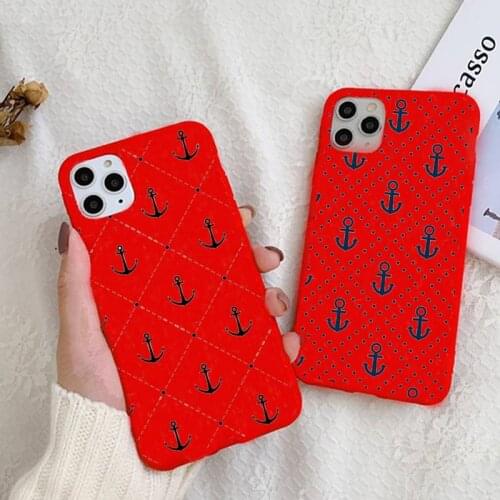 Cartoon Sailor Anchor Phone Case For iPhone 12 Mini 12 PRO Max 11 Pro XS MAX 8 7 6 6S Plus X XR Cover