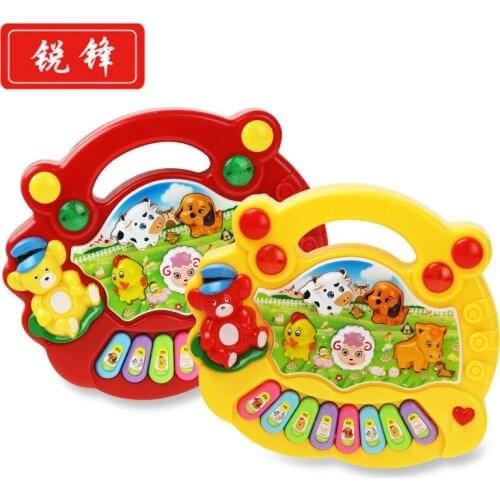 Hot Sale Musical Instrument Toy Baby Kids Animal Farm Piano Developmental Music Educational Toys For Children Gift