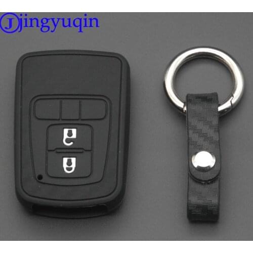 Jingyuqin 2/3/4 Buttons Remote Carbon Silicone Car Key Case Cover For Honda 2016 2017 CRV Pilot Accord Civic Fit Freed