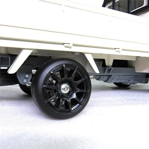 4pcs Wheel Rims Tire Tyre Drift Tire Bald Tire M Car Tires with Adapter for WPL D12 RC Truck Car Parts Accessories