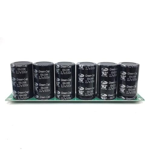 Capacitor farad 2.7v500f 6 peças/1 conjunto super capacitor 16v83f, capacitor automotivo com placa de proteção