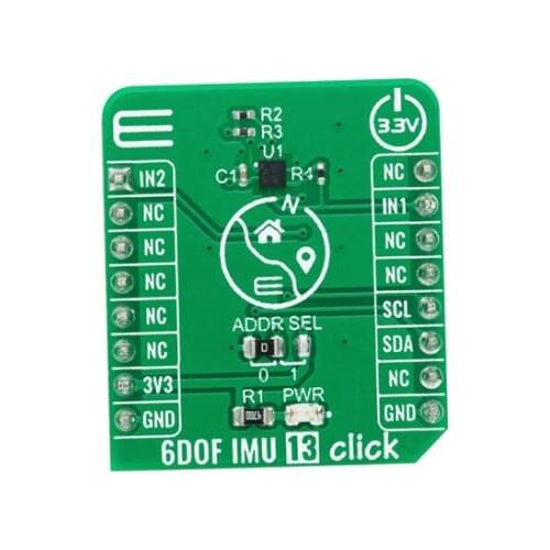 MIKROE-4228 Mc6470 Acceleration and 3-Axis Magnetic Field Sensor 6DoF IMU 13 Click