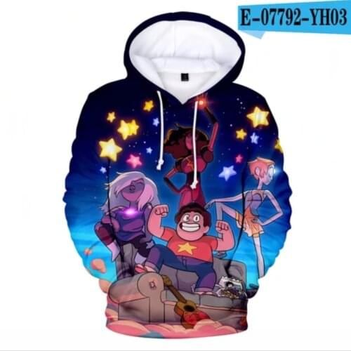 3D Print Kawaii Children hoodie Anime Streetwear Steven Universe Sweatshirt Harajuku Hoodies Boys/girls Jackets Oversized hoodie