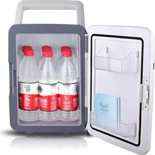 Mini Fridge 10L Small Car Refrigerator AC/DC 12V With Cooling And Heating Function Silent For Private Homes Offices Dormitories