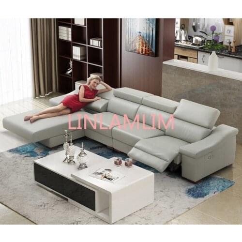 Living Room Sofa set L corner sofa recliner electrical couch genuine leather sectional sofas muebles de sala moveis para casa
