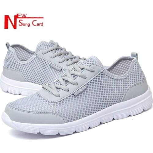 New song card New arrival summer mens casual shoes For men fashion mesh lace up comfortable breathable flats jogging sneakers