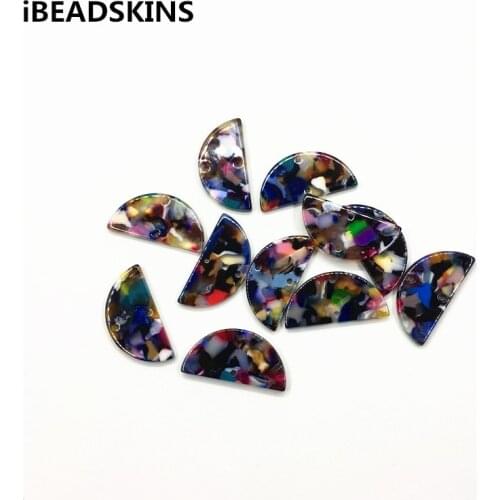 New arrival! 30x15mm (double hole) 100pcs acetic acid semicircle charm for earrings accessories/Earring parts/Made Jewelry DIY