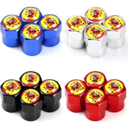 New 4PCS Spain National Flag Aluminum alloy Auto Wheel Tire Valve Stem Caps Cover For SEAT VW Citroen Peugeot Car Accessories