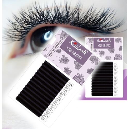 Individual false eyelash extension Thick russian volume fans easy blossom eyelashes makeup eye lashes natural false eyelashes