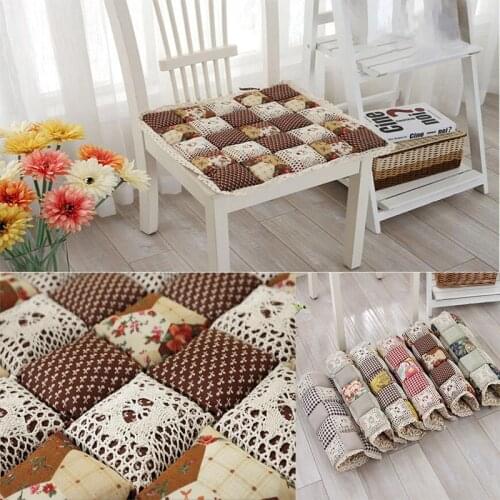 Cotton Chair Cushion Multi-colors Fashion Floor Cushions Anti-decubitus Office Desk Square Pad Thicken Home Decor 40*40cm/pc