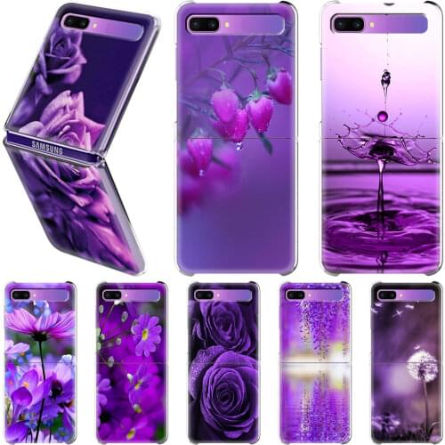 Infinity on Purple Transparent PC Hard Case For Samsung Galaxy Z Flip 5G Back Cover For Samsung Z Flip Phone Shell Coque