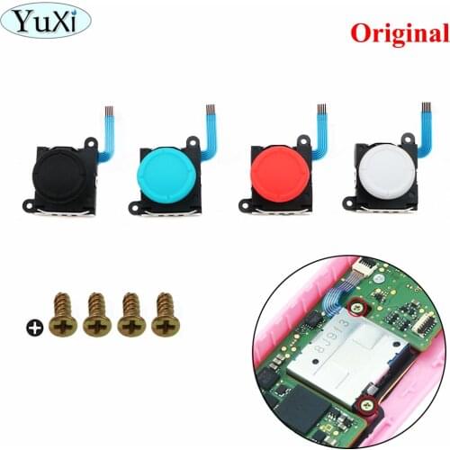 YuXi For Nintendo Switch 3D Analog Joystick Joy-Con Replacement Left/Right Repair Kit Thumb Cap Sensor with 4 Cross Screws