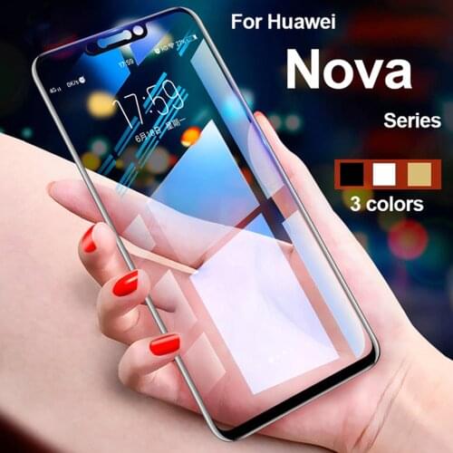 Tempered glass smartphone for huawei nova 3e 3i 3 4 4e protective glass for huawei honor 8x max y9 2019 phone screen protector
