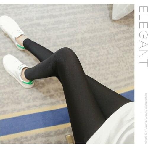 Women Solid Color Fluorescent Shiny Pant Leggings Large Size Spandex Casual Trousers For Girl