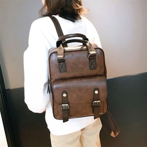 Backpack Women Pu Leather Female Backpacks Teenager School Bags Mochila Feminina Rucksack Mochilas Mujer сумка Leather Backpack