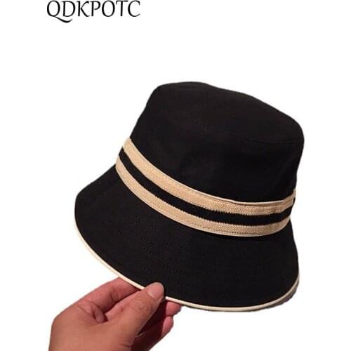 2021 Hat Autumn New Women Cotton Bucket Hats Japanese Fashion Retro Shading Outdoor Casual Adjustable 3 Colors Basin Cap QDKPOTC