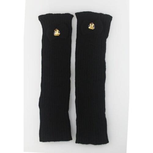 4 Pair New comfortable Black Knitted Bow Decoration Leg warmers for Women/female/girl/lady, Vogue Clothes Accessories 40cm LM908