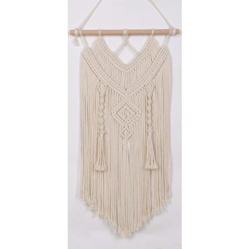 65cm Boho Macrame Tapestry Handmade Bohemian Tapestry Cotton Rope Home Living Room Decor Wall Accessories Macrame Tapestry