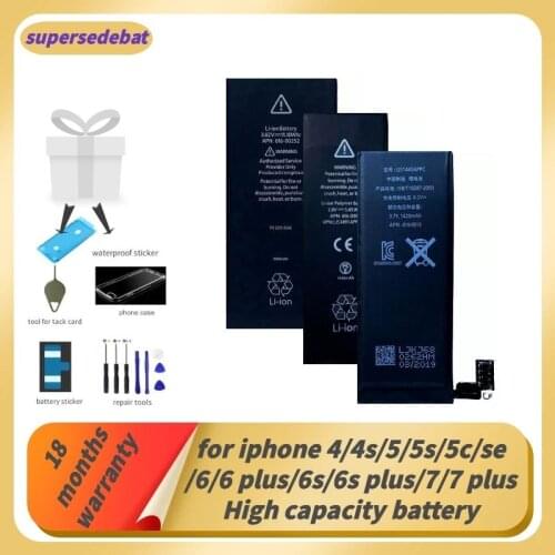 Supersedeba Battery 5s for Iphone 6 Battery Original for Iphone 4 4s 5 5s 5c Se 6 6 Plus 6s 6s Plus 7 7 Plus Caterpillar Celular