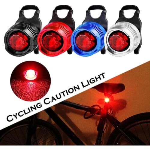 Aluminum Bicycle Cycling Front Rear Tail Helmet Red White LED Flash Lights Safety Warning Lamp Cycling Caution Light Waterproof