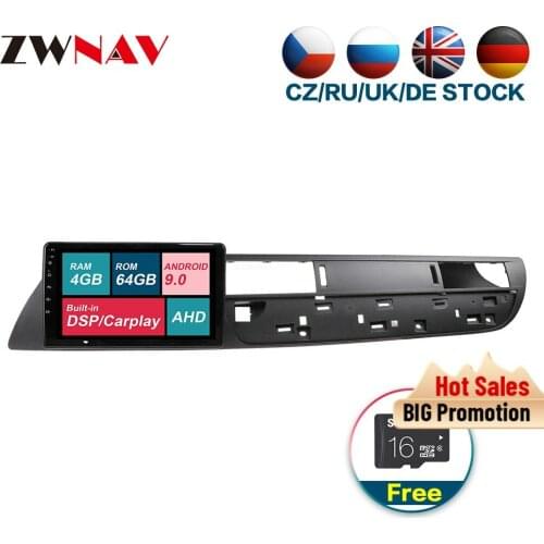 DSP carplay 4G+64G Android 9.0 Car Multimedia player unit For Citroen C5 2010 -2012 Radio Audio stereo free GPS map touch screen