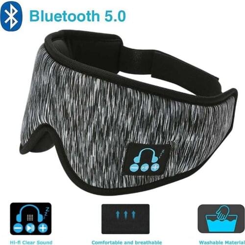 Bluetooth 5.0 3D Wireless Stereo Earphone Mobile Phone Headband Sleep Soft Headphone 2020 Sleeping Eye Mask Music Headset