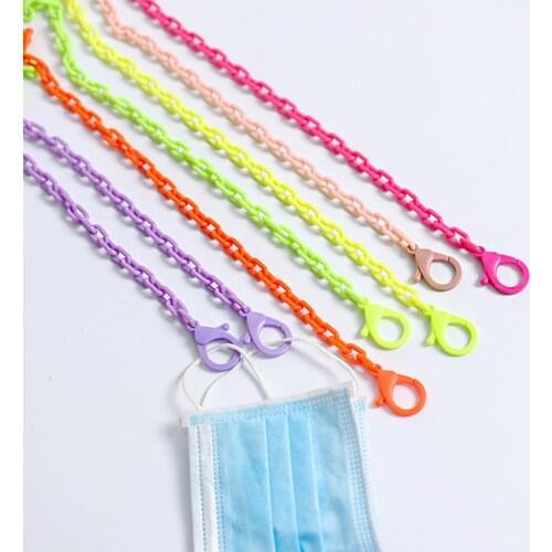 58cm/68cm Fashion Eyeglass Chains for Women Wide Acrylic Chains Anti-slip Adjustable Eyewear Cord Holder Neck Strap Glasses Rope