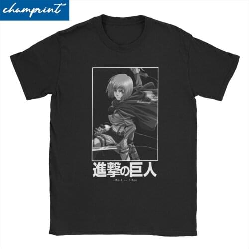 Men Women Armin Arlert Attack On Titan T Shirts Shingeki No Kyojin Pure Cotton Clothing Novelty Round Neck Tees 4XL 5XL T-Shirts