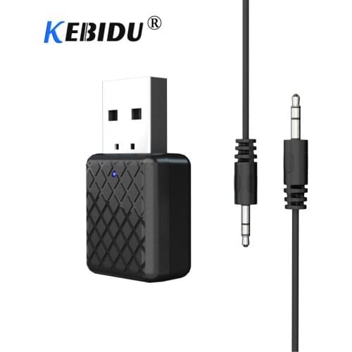 Kebidu 3.5mm Mini Bluetooth 5.0 Audio Receiver Bluetooth Audio Music Stereo Transmitter Dongle For TV PC Speaker Headphone Car