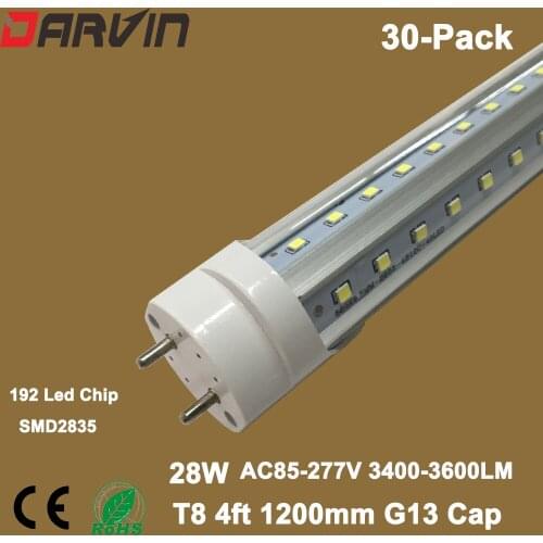 Lampada fluorescente Led Tube T8 4FT 1200mm Split V-shade Light Lamp Double Sides Led 270 Beam Degree High Lumen