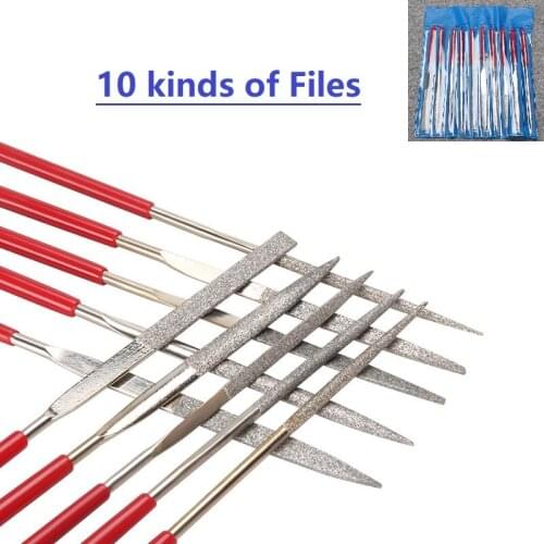 MEGA 10pcs 5pcs 10 kinds of Needle File Set Diamond Handy Tools for Ceramic Glass Gem Stone Hobbies Crafts 3D printing model