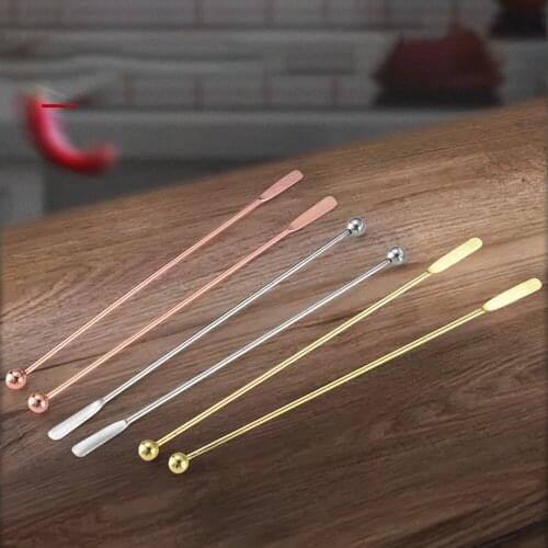 Stainless Steel Stirrer Cocktail Tool Reusable Swizzle Stick Kitchen Bar Wine Accessories Durable Brewing Tools