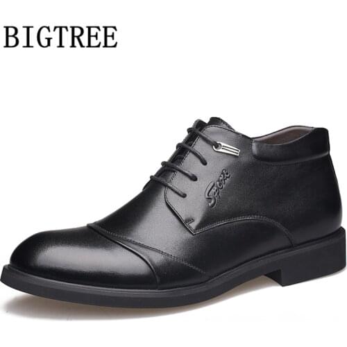 Mens Dress Boots Dad Shoes Men Ankle Boots Business Shoes Snow Boots Men Shoes Leather Zapatos De Seguridad Buty Robocze Ayakkab