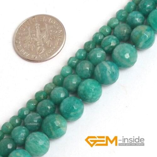 Natural Blue russian amazonite Stone Beads natural stone beads DIY loose beads for jewelry making strand 15" wholesale