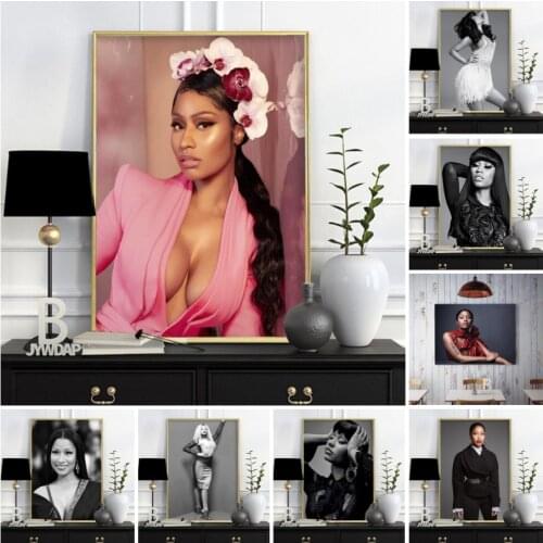 Nicki Minaj Rap Hip Hop Music Singer Rapper Star Poster Hot Sexy Wall Art Canvas Painting Wall Prints Pictures Home Decoration