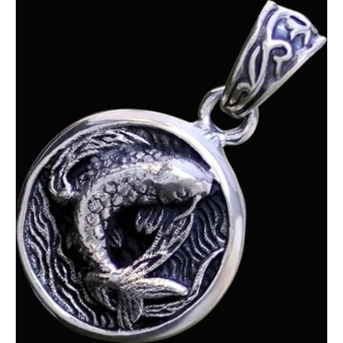 Lucky Koi Pendant Necklace China Jewelry Pendants 12PCS/LOTS
