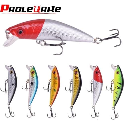1PCS Plastic Minnow Fishing Lures 70mm 7.5g Wobblers Lifelike Artificial Hard Bait With Treble Hooks Swimbait Pesca Tackle